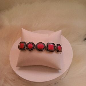 Elegant Pink and Silver Women's Bracelet